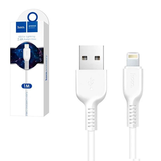 Кабель HOCO X20 iPhone5 Flash 1м 2.0A
