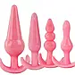 Набір анальних пробок комплект 4 анальні пробки різного розміру фіолетовий, фото 7