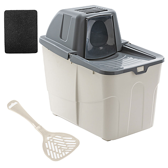 Туалет бокс с фільтром для котів BUXO CLOSE GREY 58x39x56h