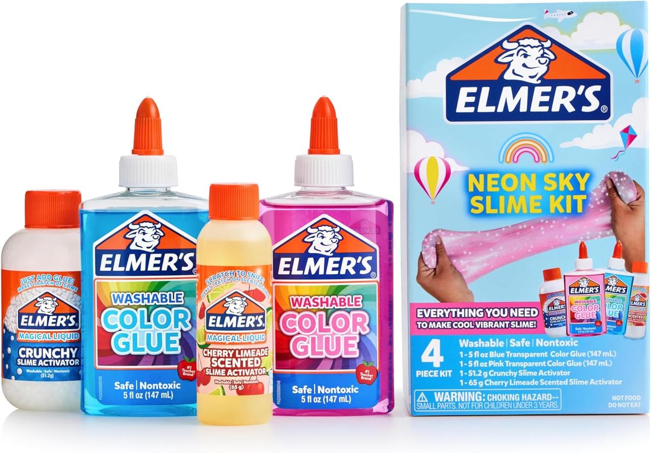 Набір для створення слаймів Elmer`s Neon Sky Slime Кольоровий Клей Елмерс та Активатори (01294)