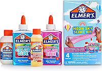 Набор для создания слаймов Elmer`s Neon Sky Slime Цветной Клей Элмерс и Активаторы (01294)