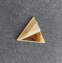 Дзеркальні пластикові наклейки трикутники Золоті 2 х 2 см 50 шт Б235, фото 5