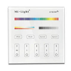 Настінний смарт пульт Mi-Light для ДУ, 4-зональний, RGB + CCT BL4
