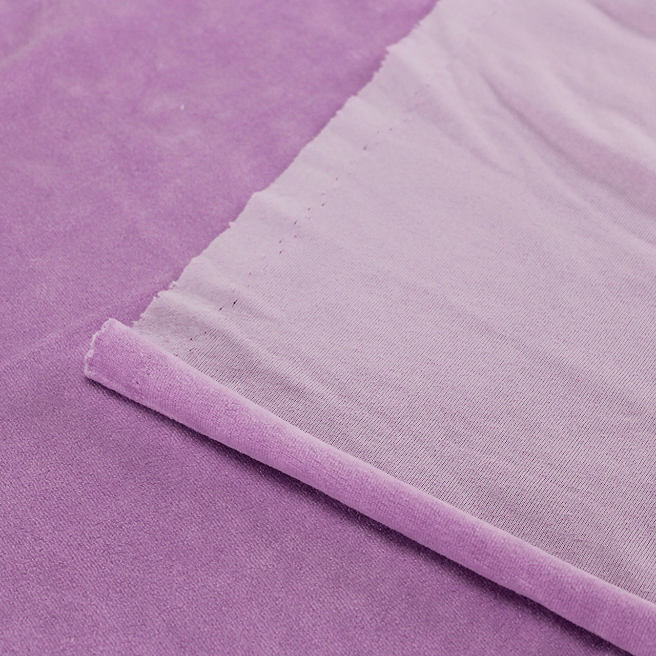 Велюр бавовняний, колір ліловий (180 см ширина) ОПТ-816, фото 1