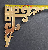 Дзеркальні акрилові наклейки Орнамент кутовий золотий 15 см 4 шт., фото 4