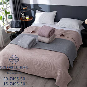 Покривало муслін Colorful Home 200х230см Велике листя в асортименті