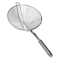 Шумівка з нержавіючої сталі з довгою ручкою Ø 20 см для фритюру Lugi
