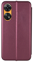 Чохол книжка Elegant book для OPPO Reno 8T (4G) / бордовий, фото 2