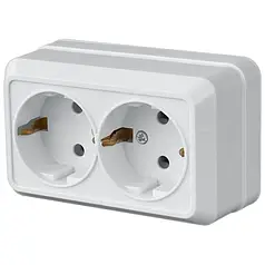 Розетка Lider LEGEND (Легенда) накладна 2-на з заземленням LRО16-790