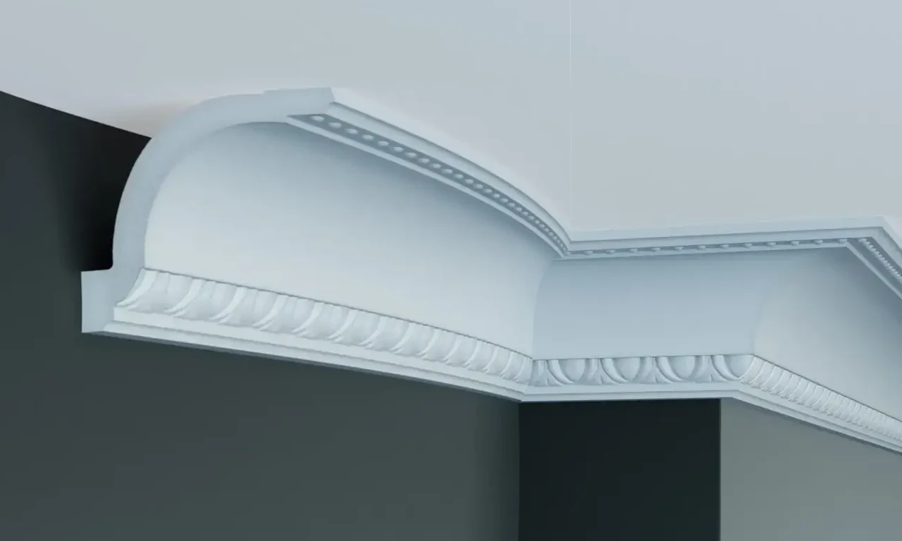 Стельовий гнучкий плінтус Gaudi C122F (10,8х13,7)см, довжина 2м