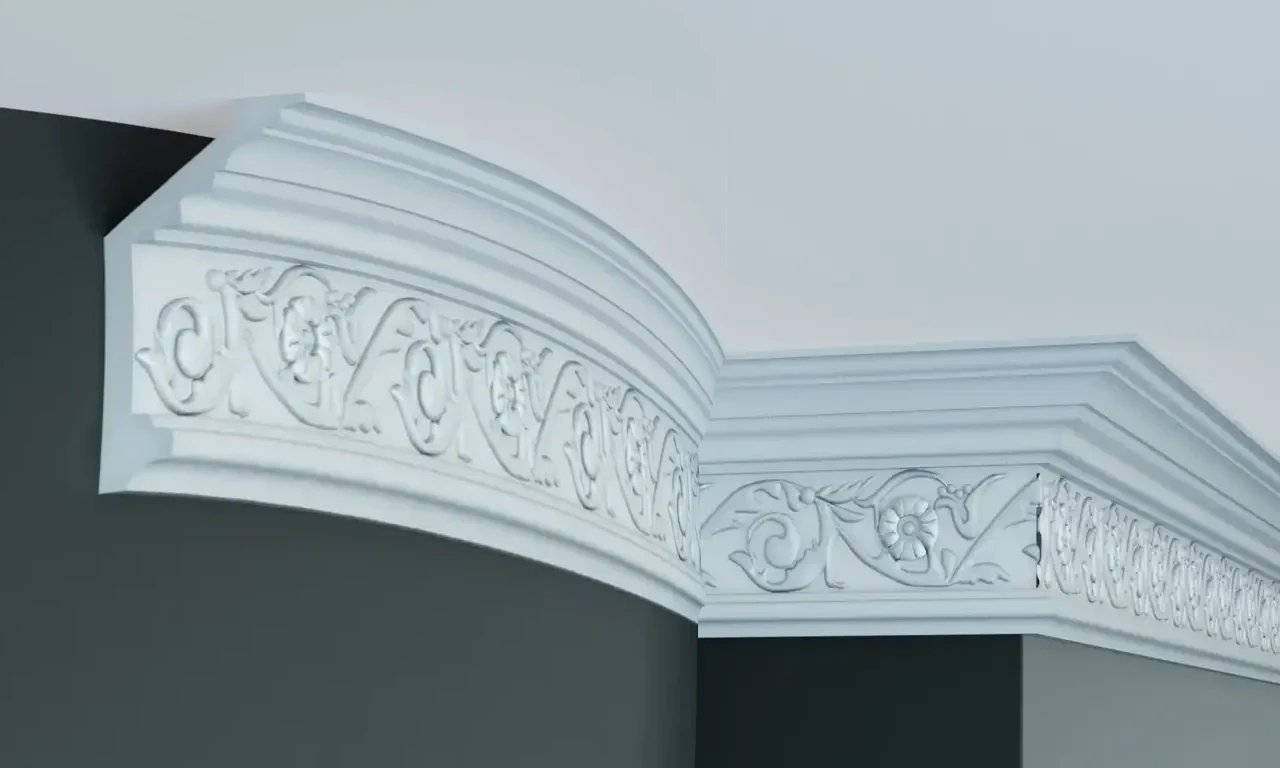Стельовий гнучкий плінтус Gaudi C126F (14,4х6,2)см, довжина 2м