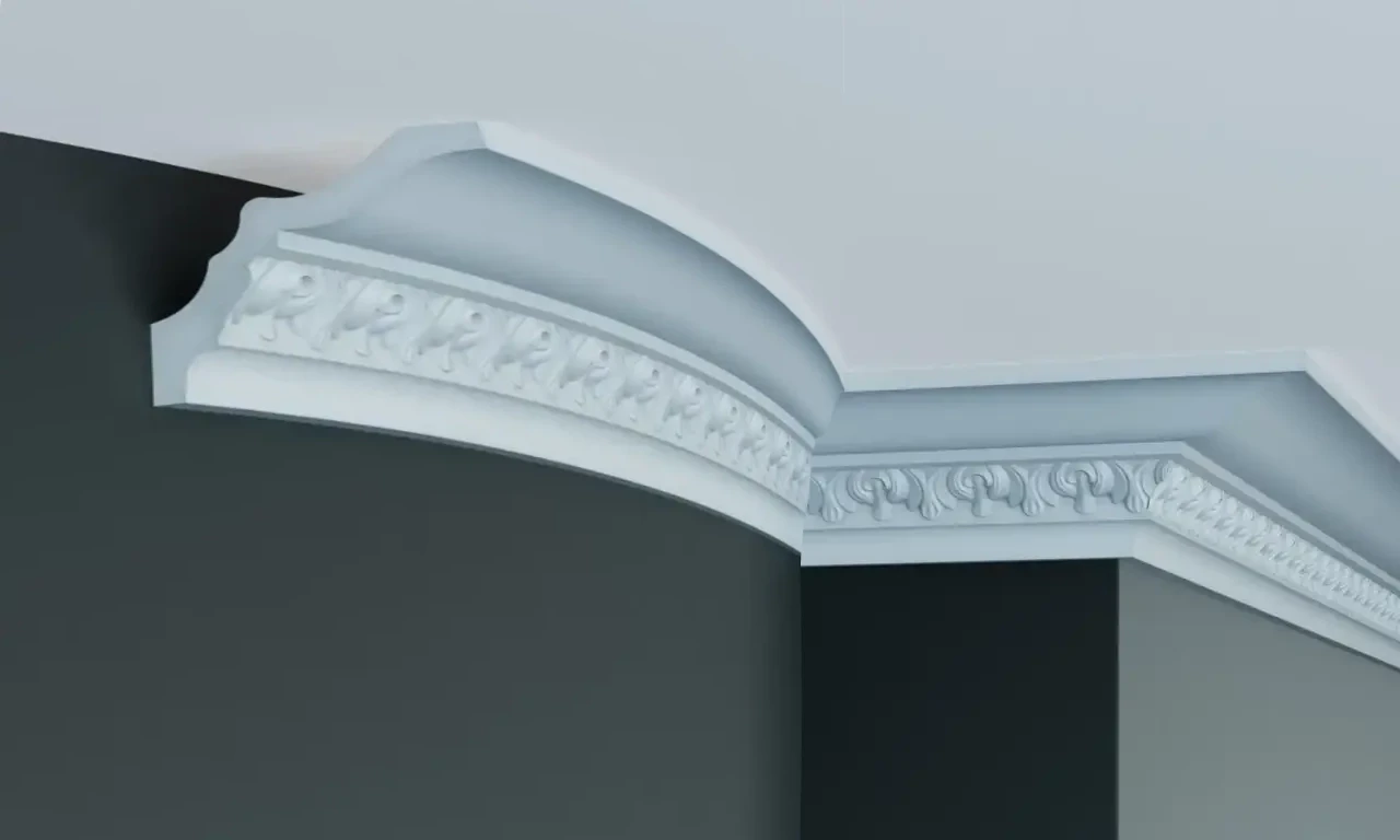 Стельовий гнучкий плінтус Gaudi C144F (7,8х10,3)см, довжина 2м