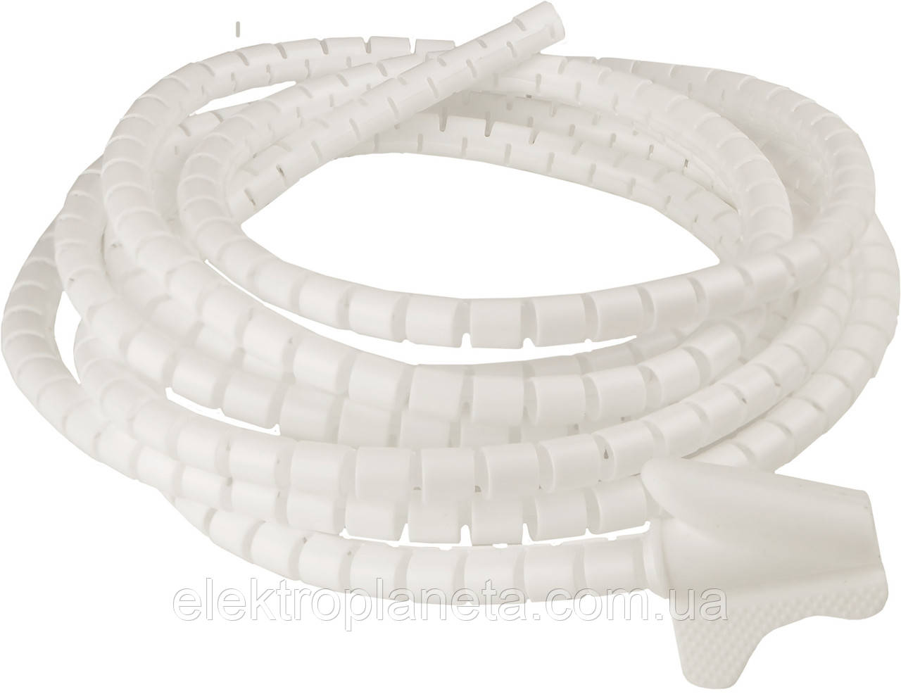 Гнучкий органайзер з кліпсою для кабелю білий WCT-12 (3м), фото 1