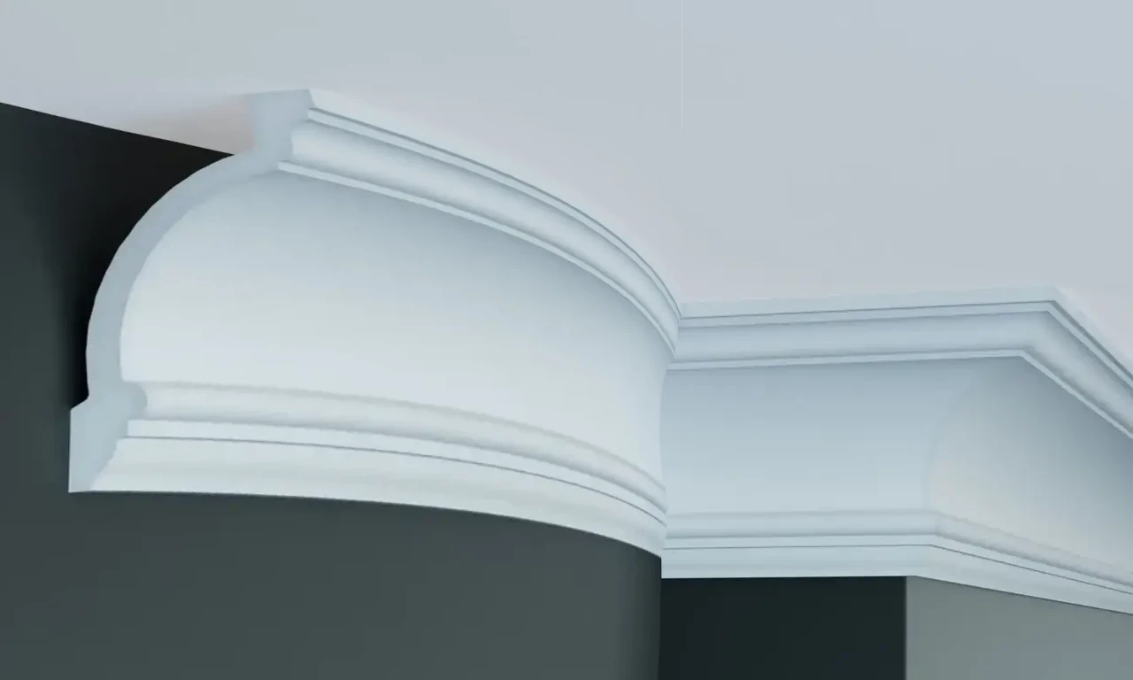 Стельовий гнучкий плінтус Gaudi P133F (15,5х10,2)см, довжина 2м