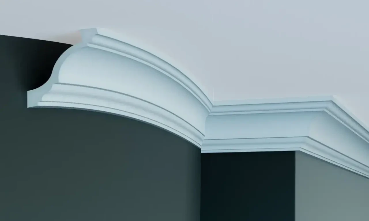 Стельовий гнучкий плінтус Gaudi P135F (8,3х8,3)см, довжина 2м