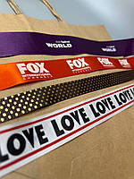 Стрічка з логотипом з нейлону Брендована стрічка під замовлення Текстильна стрічка нейлон