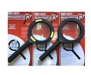 Лупа 3-кратна з підсвіткою кругла Magnifier G-250 ручна збільшувальна лупа.равильне скло