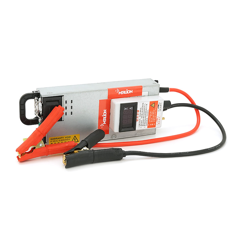 Регульований зарядний пристрій MERLION для AGM/Li-ion/LiFePo4 АКБ, 3-15V, 3-62А, LSD, крокодили, фото 1