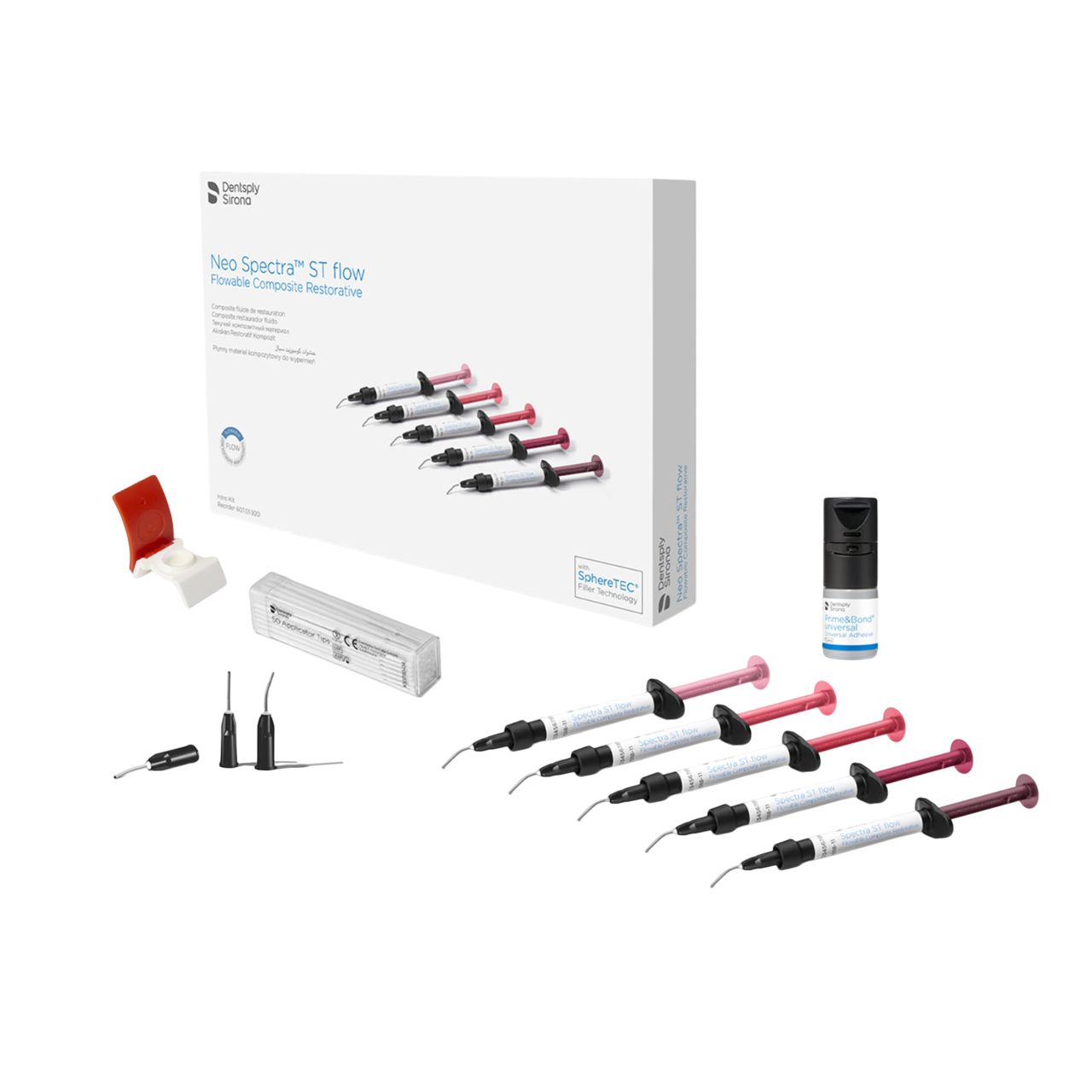 Neo Spectra ST flow рентгеноконтрастний текучий композит світлового набір шприців INTRO KIT, Dentsply Sirona