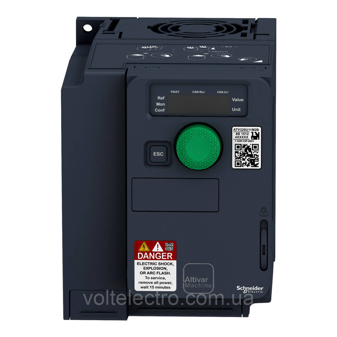 Перетворювач частоти Schneider Electric ATV320 1Ф 6,9А 1,1 кВт 240 В (ATV320U11M2C)