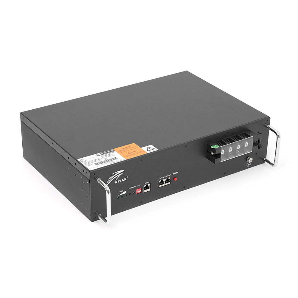 Акумуляторна батарея Ritar LiFePO4 25,6V 100Ah 2560Wh BMS100@8S для монтажу в стійку ( 522 х 240 х 219 (224)