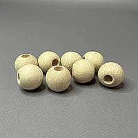 Намистина дерев'яна кругла 20 мм, бук