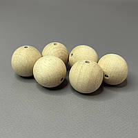 Намистина дерев'яна кругла 25 мм, бук