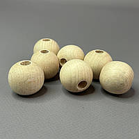 Намистина дерев'яна кругла 25 мм, бук