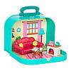 Ігровий набір Li'l Woodzeez Кейс блакитний Вітальня з аксесуарами WZ6599Z, фото 3