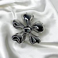 Шпилька для волосся Finding Краб металевий для волосся квітка Сріблястий 7.5 см