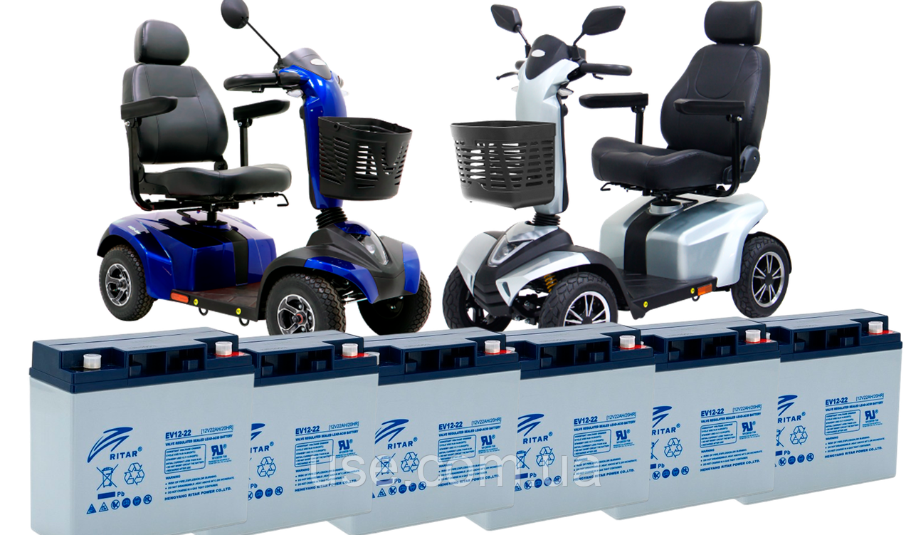 Тяговий акумулятор 72 вольт 22Ah, для електроскутера, 72V, 22 а*год, аг, AGM,  VRLA, свинцево-кислотний