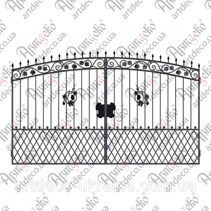 Ковані ворота 2130x3500 (КВ-35) КОМПЛЕКТ ЕЛЕМЕНТІВ, фото 1