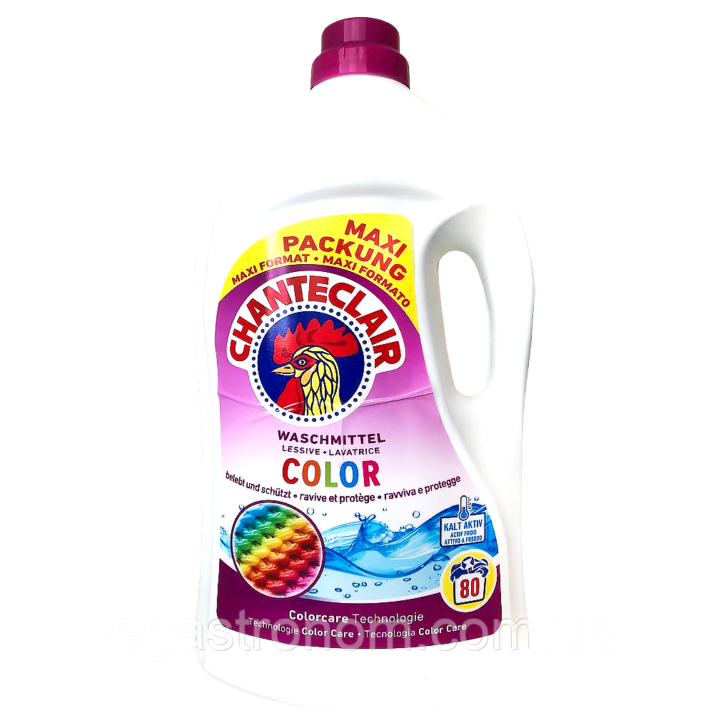 Гель для кольорового прання Шантеклер ChanteClair lavatrice color 80p 3,6L 4шт/ящ (Код: 00-00017335), фото 1