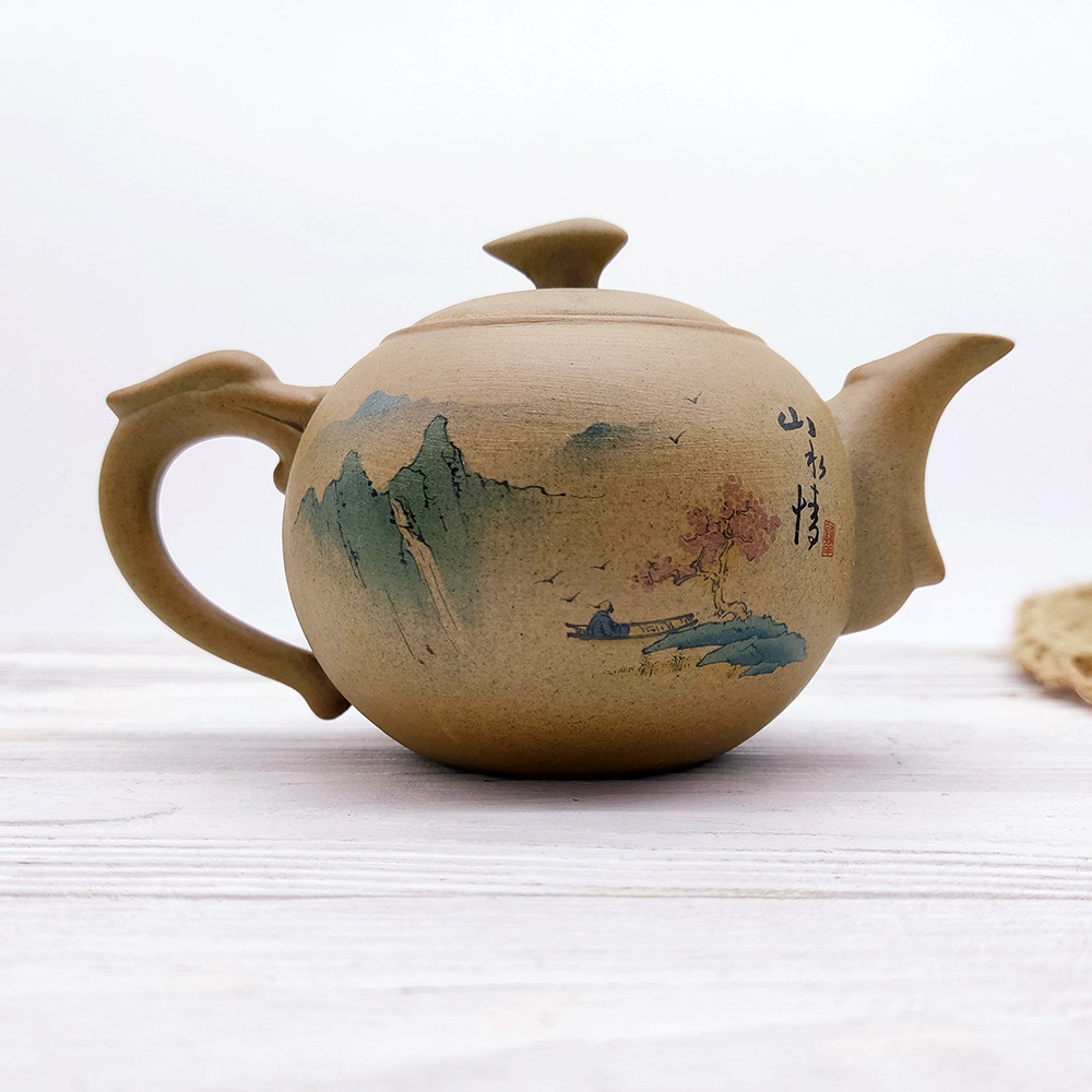 Заварювальний чайник із світлої глини "Чисте повітря гірських вершин", фото 1