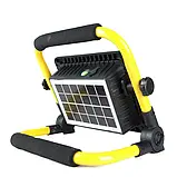 Світлодіодний акумуляторний LED прожектор на сонячній батареї Solar Light 50W з пультом W743A-Yellow/Black, фото 4