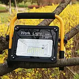 Світлодіодний акумуляторний LED прожектор на сонячній батареї Solar Light 50W з пультом W743A-Yellow/Black, фото 9