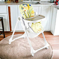 Зручний практичний безпечний стільчик для годування ПВХ-чохол Компактний і складаний дитячий стілець 5-точкові ремені