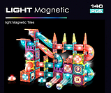 Конструктор магнітний Magnetic DIY 140 елементів із кульками Різнокольоровий, фото 3