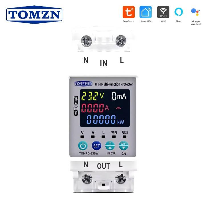 TOMZN TOMPD-63WIFI - Розумний Wi-Fi лічильник/реле/автомат