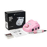 Фрезер для манікюру Bucos Nail Drill ZS-603 45 Ват, 35 000 об (рожевий) (+6 фрез в подарунок, фото 3