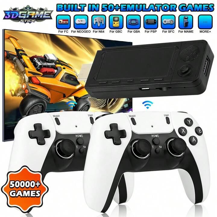 Портативна ігрова консоль приставка X9PRO (128GB. 42000 ігор, Game Stick 4K TV ) два бездротові джойстики