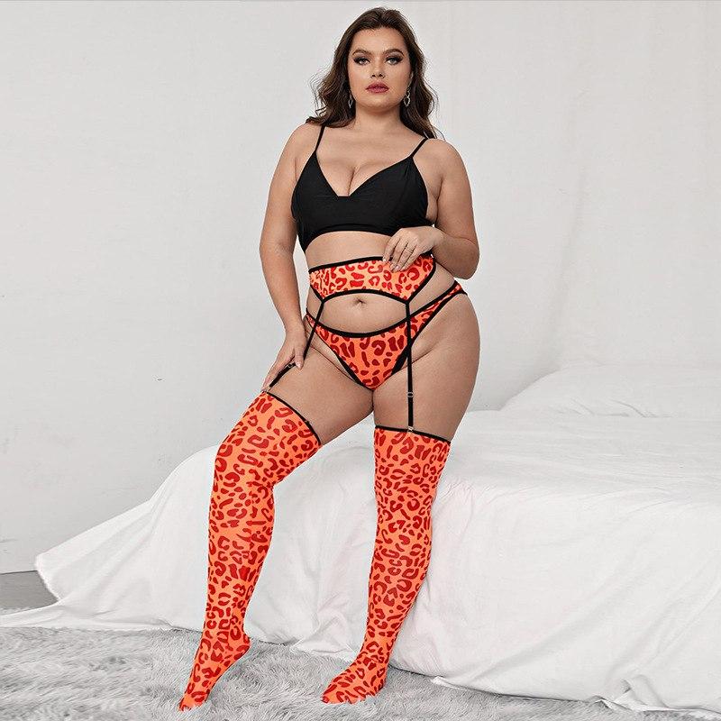 Сексуальний комплект Leopard Plus size (Розмір xl/xxl, xxl/xxxxl)