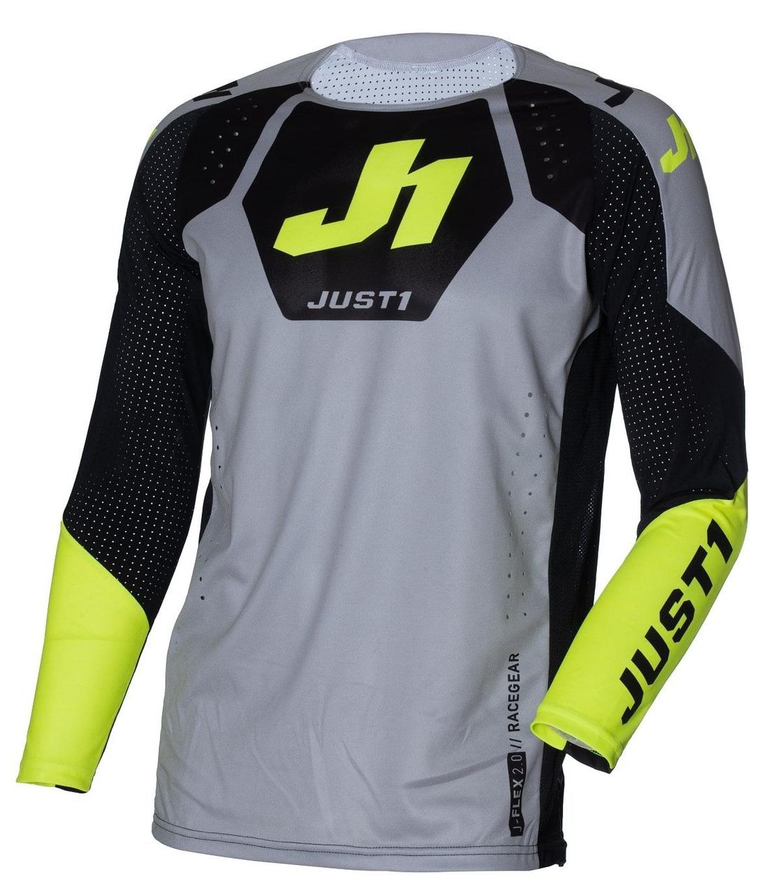 Джерсі Just1 Jersey J-flex 2.0 District Grey Yellow Fluo Black, фото 1