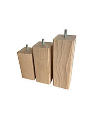 Комплект Меблевих дерев'яних квадратних ніжок 4шт без покриття