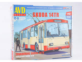 Тролейбус Skoda-14TR | Модель збірна 1:43 | AVD Models