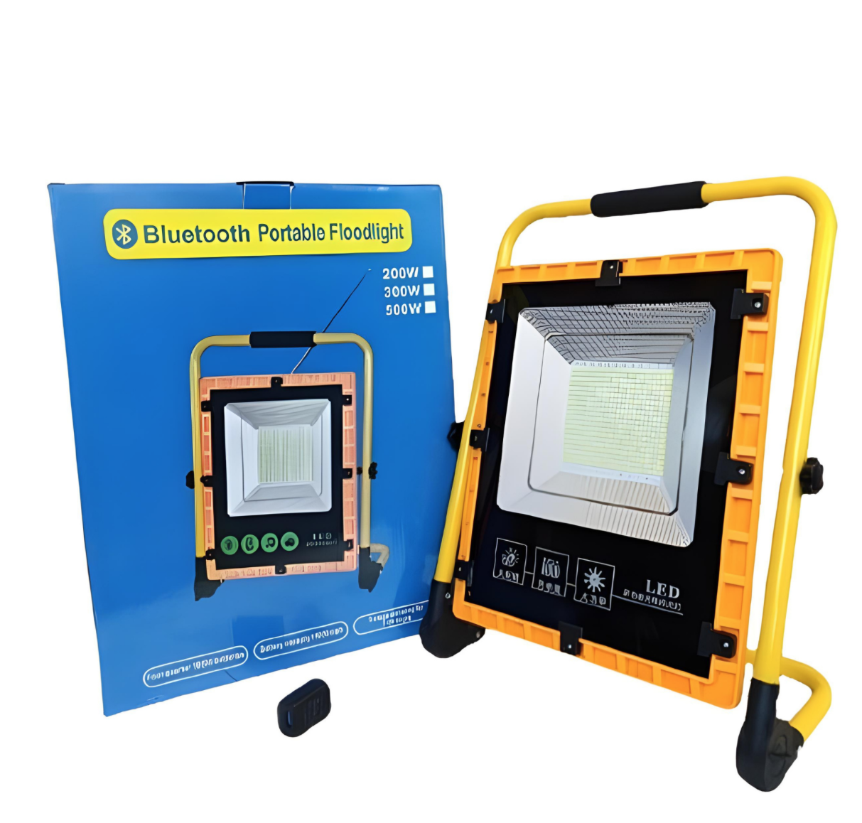 Акумуляторний прожектор Bluetooth Portable Floodlight 15000 mAh з сонячною панеллю PSPB-15-Yellow/Black, фото 1