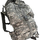 Рюкзак з алюмінієвим каркасом тактичний, 65 літрів із жорсткою спинкою Milcraft камуфляж ACU, фото 2