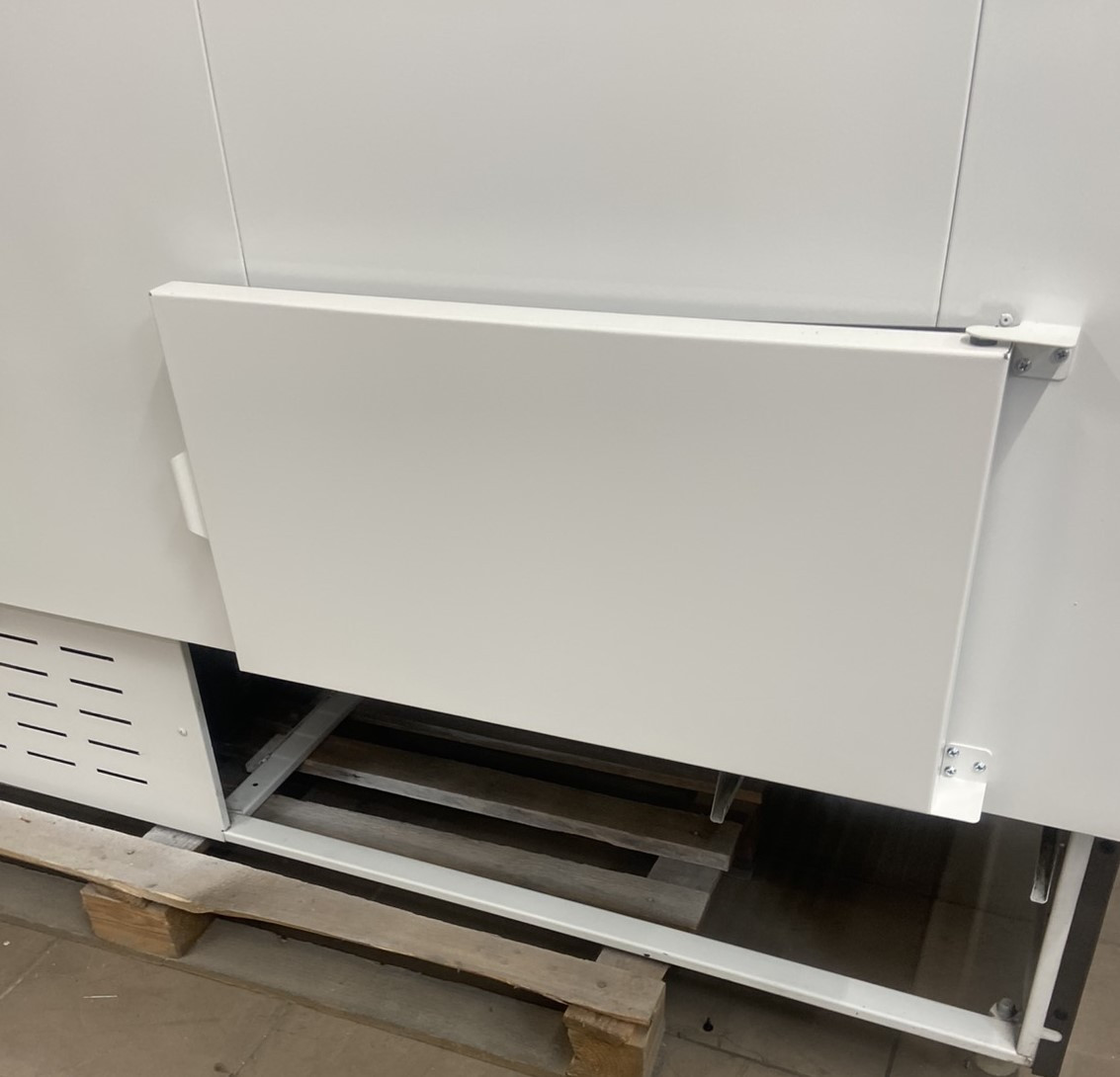 Металеві білі дверцята для холодильної вітрини з магнітним ущільнювачем, фото 1