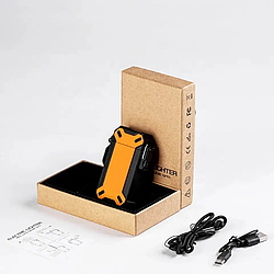 Водонепроникна подвійна електрична USB-запальничка Solve Black+orange KT6007912
