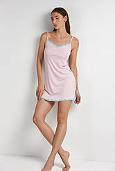 Нічна СОРОЧКА ТРИКОТАЖНА на бретелях СВІТЛО-РОЖЕВА ELLEN MELANY 112/55/01